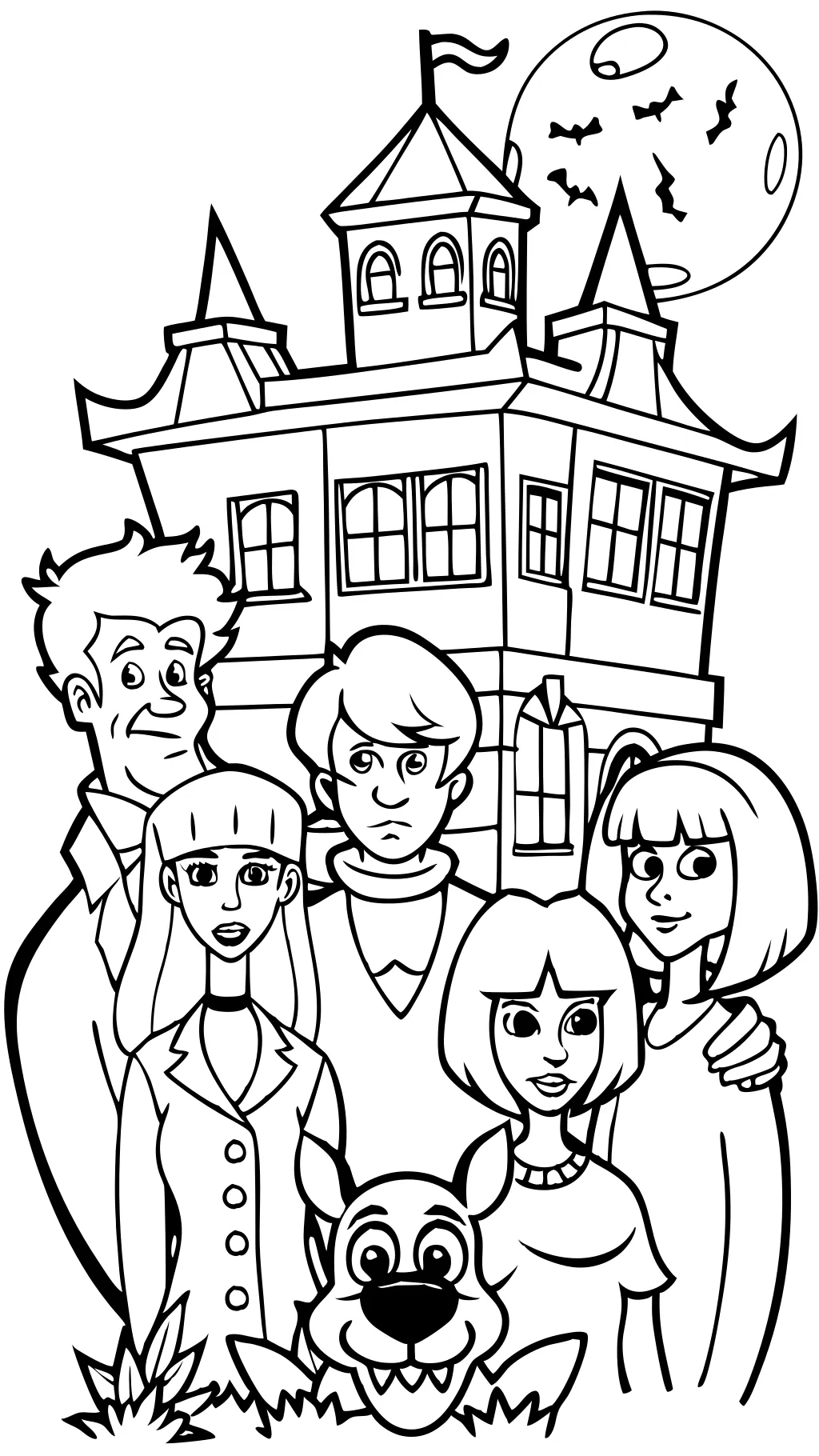 scooby and the gang printable coloring pages